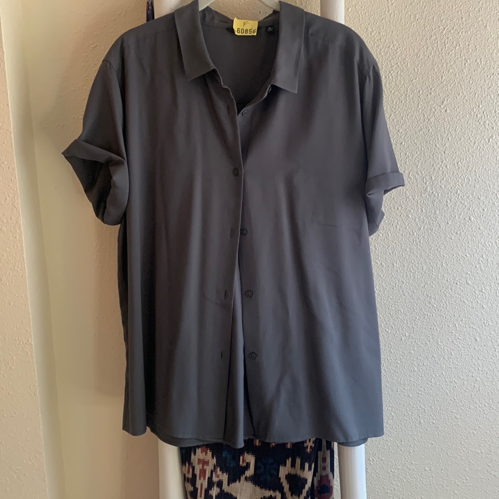 Uniqlo XL drapey shirt.